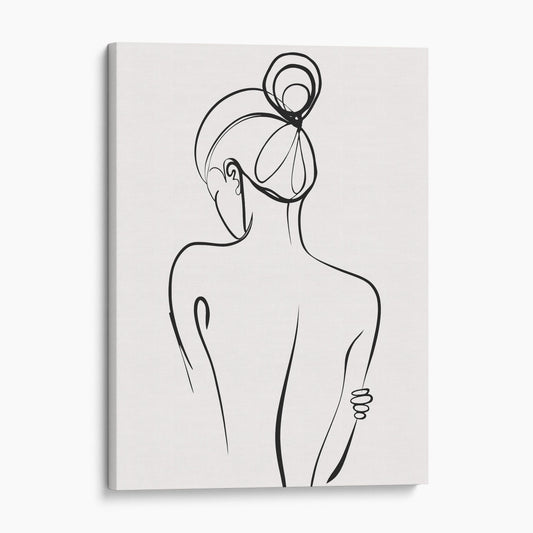 Back View of a Woman Line Art
