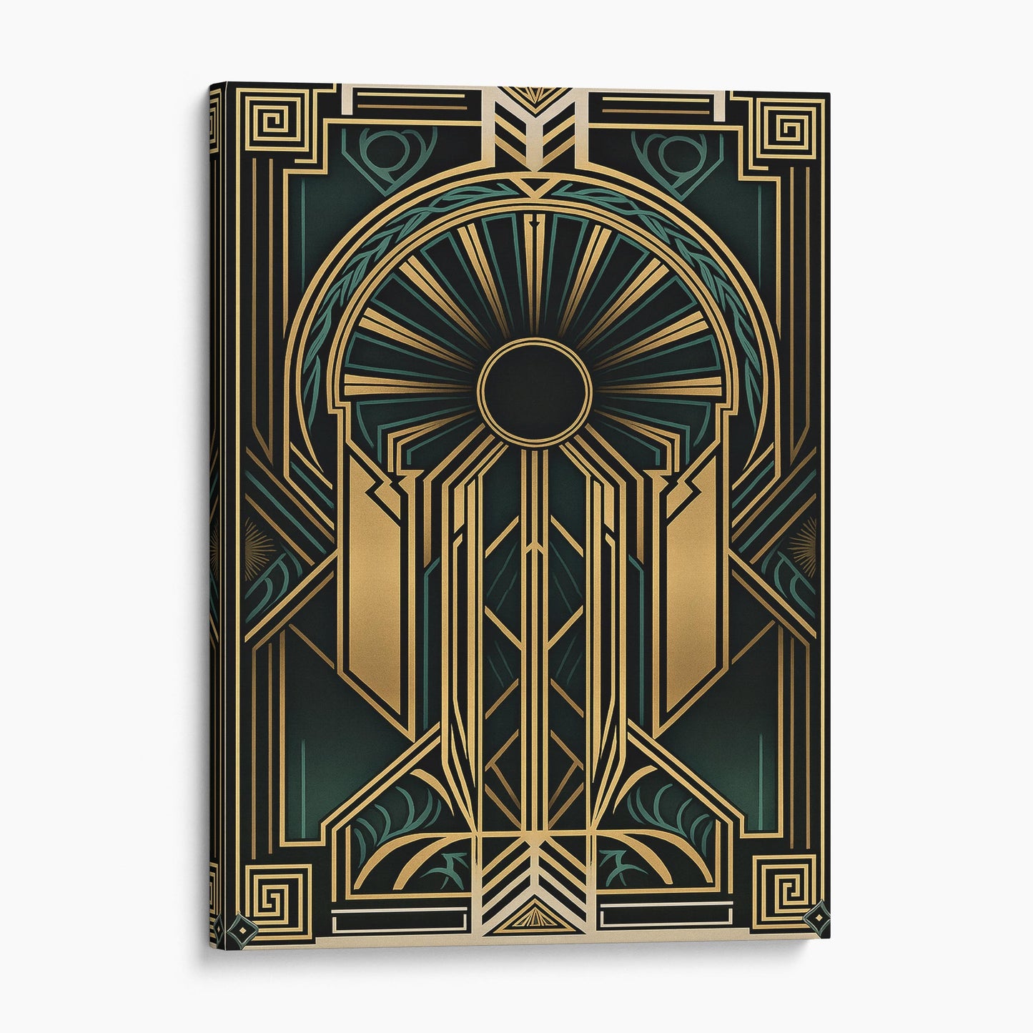 Gold And Green Art Deco