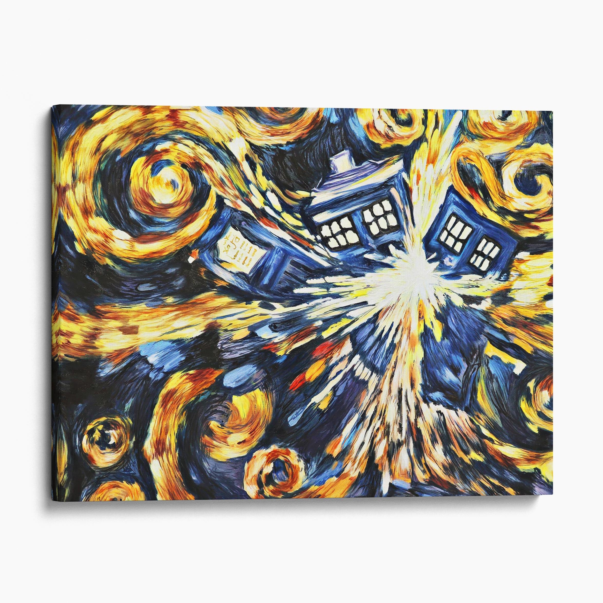 Exploding Tardis Pandorica Opens Blue Box Exploding by Van Gogh Canvas ...