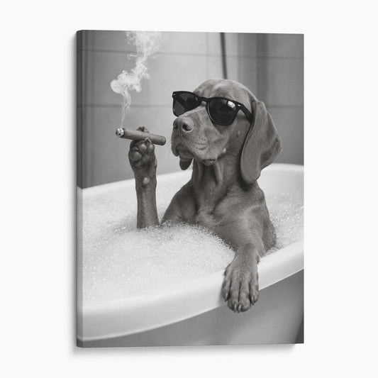 Vizsla Dog Bathtub Cigar