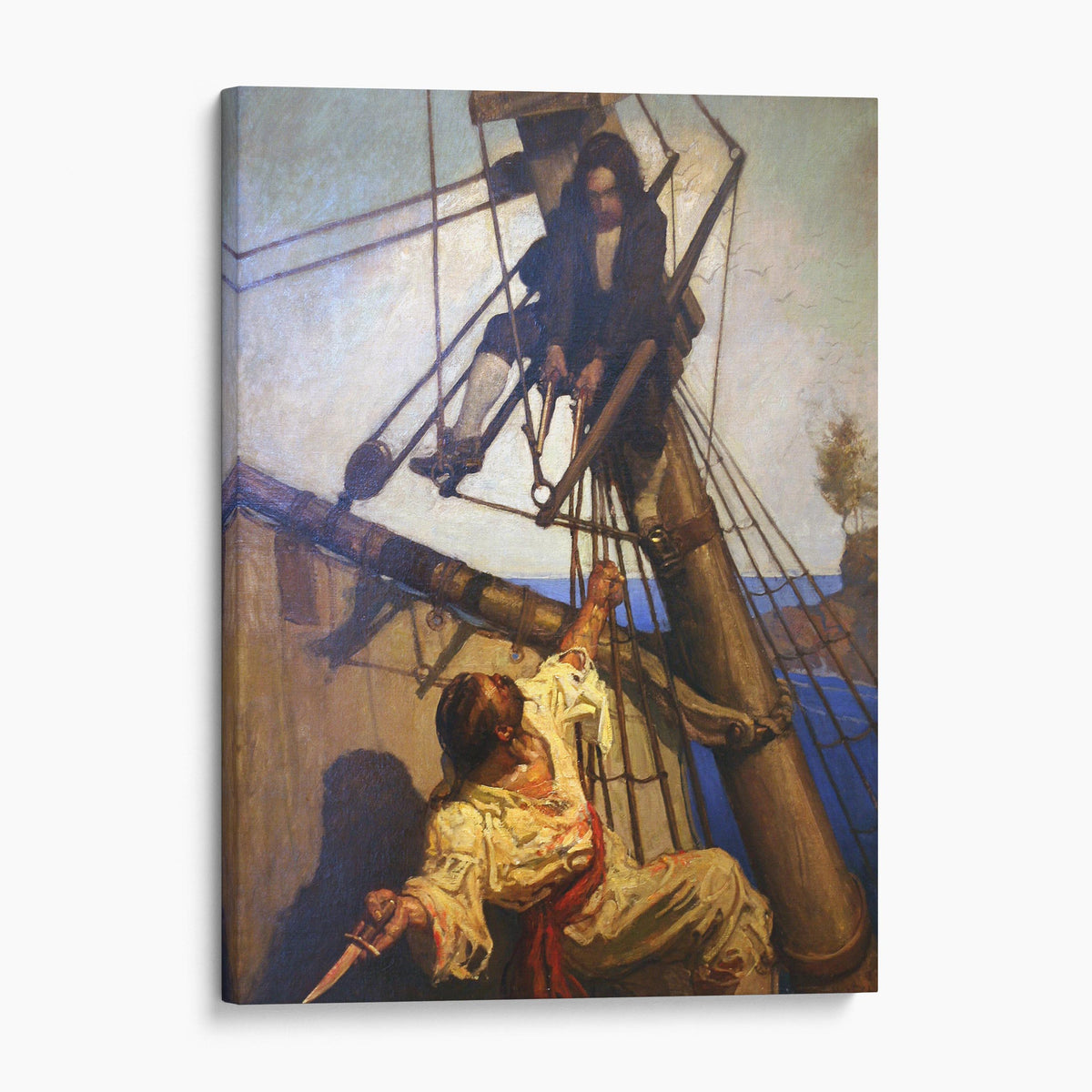 One More Step, Mr. Hands - N.C. Wyeth, Treasure Island