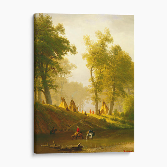 The Wolf River, Kansas, 1859 by Albert Bierstadt