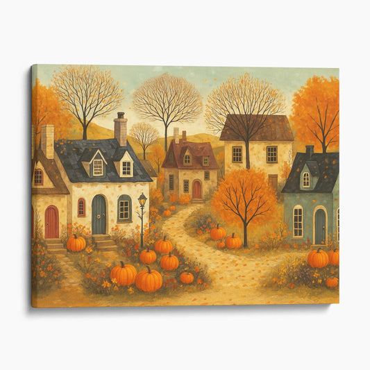 Rustic Village In Autumn