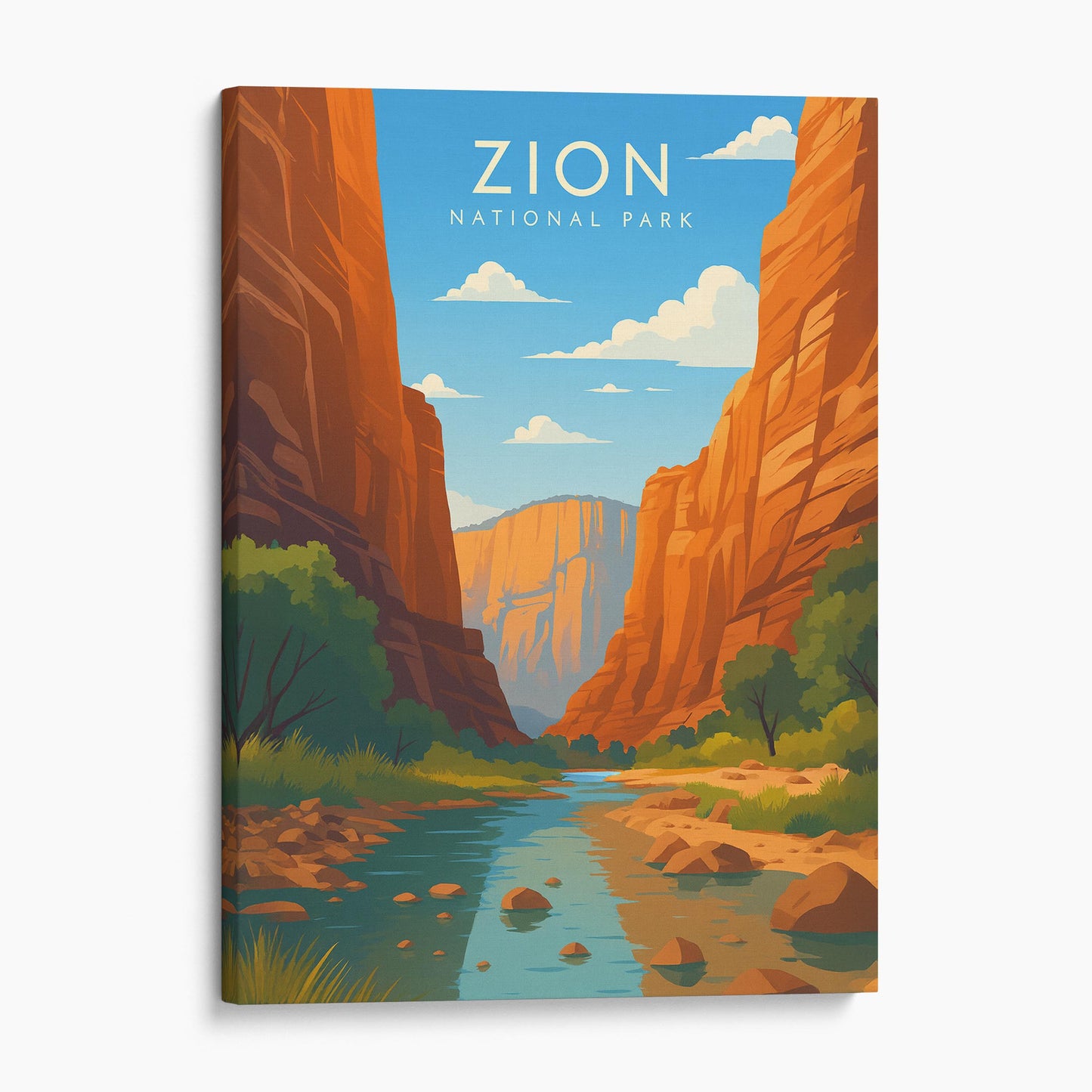 Zion National Park Vintage Travel Poster
