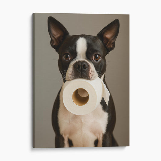 Boston Terrier Dog Toilet Paper