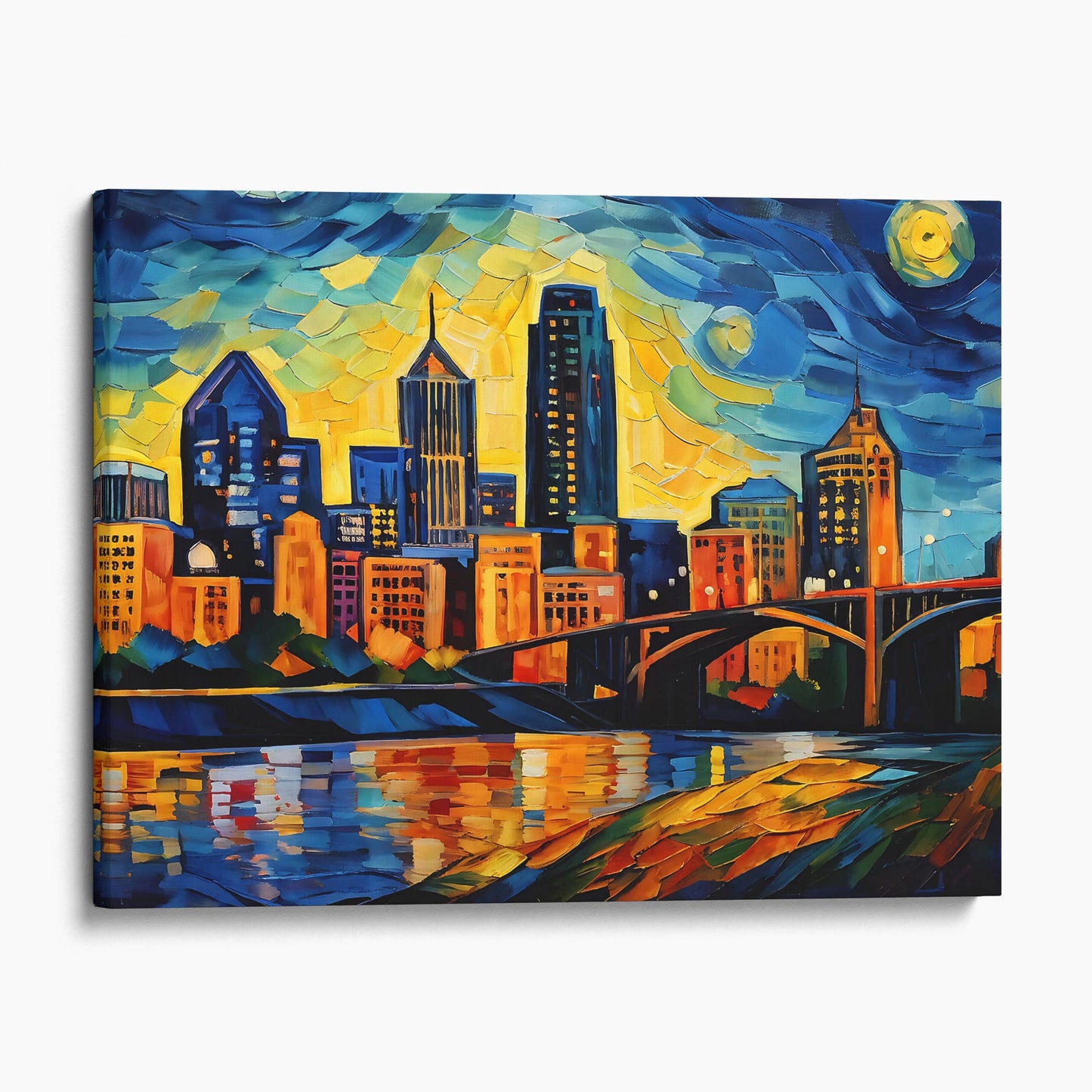 Cincinnati Skyline Van Gogh Starry Night