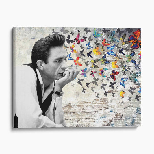 Johnny Cash Butterfly Banksy