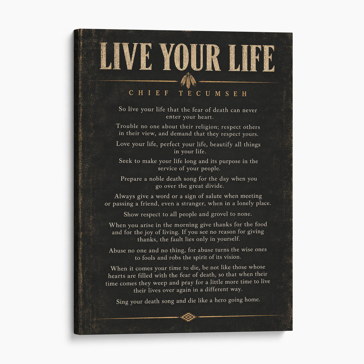 Live Your Life - Chief Tecumseh