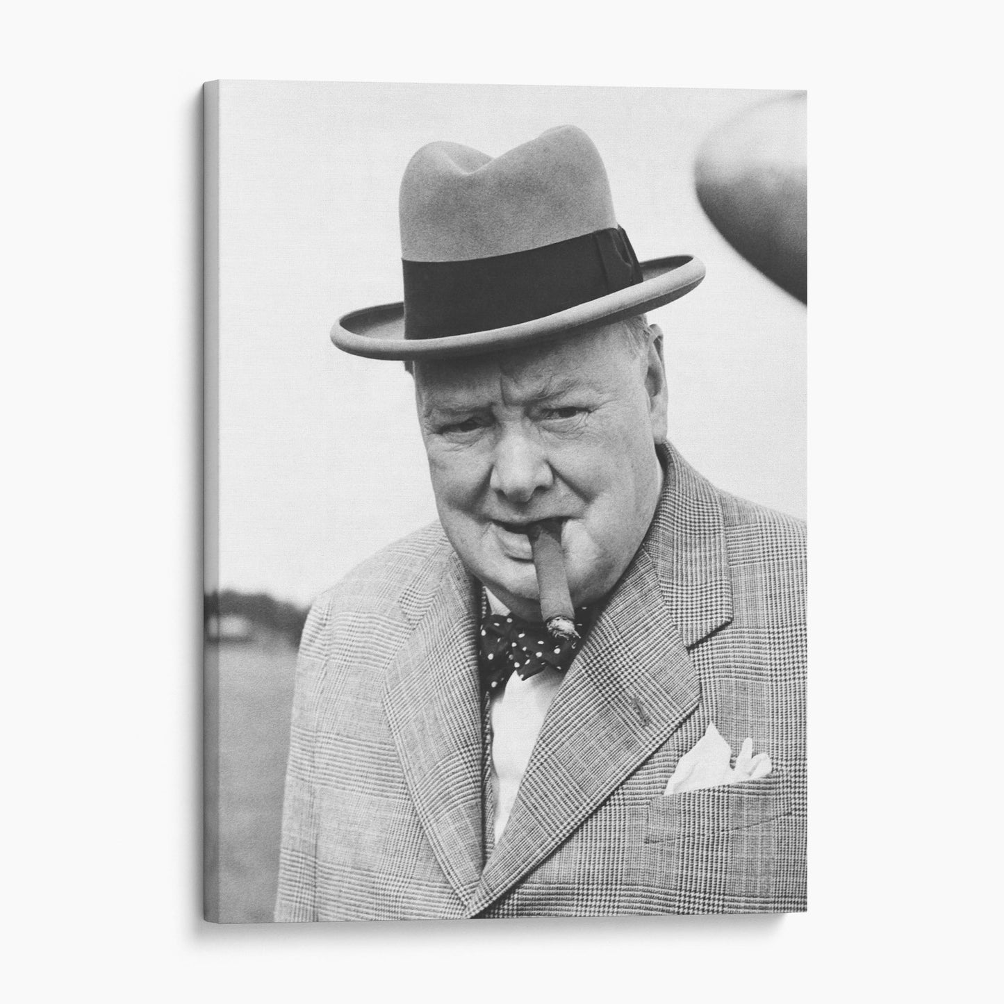 Winston Churchill Smoking A Cigar