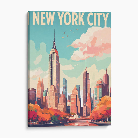 New York City Vintage Travel Poster