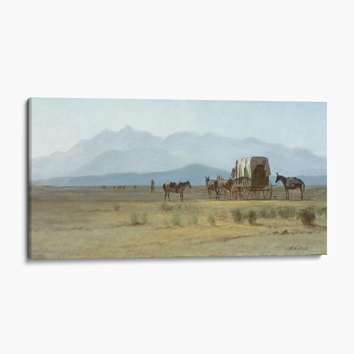 Surveyor’s Wagon in the Rockies (c.1859) by Albert Bierstadt