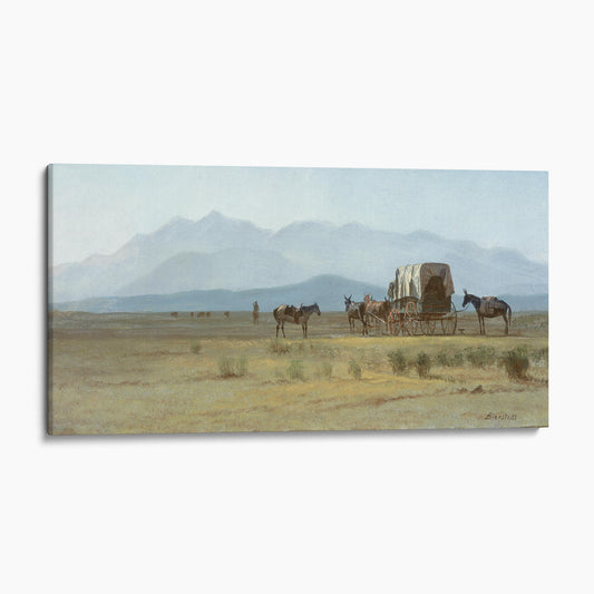 Surveyor’s Wagon in the Rockies (c.1859) by Albert Bierstadt