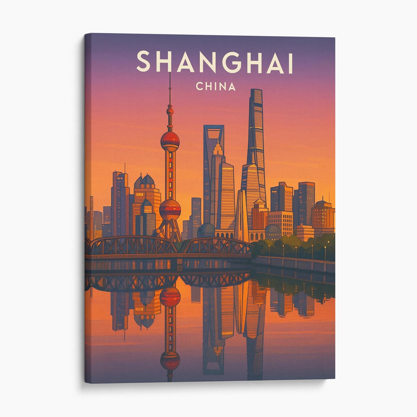 Shanghai China Travel Poster