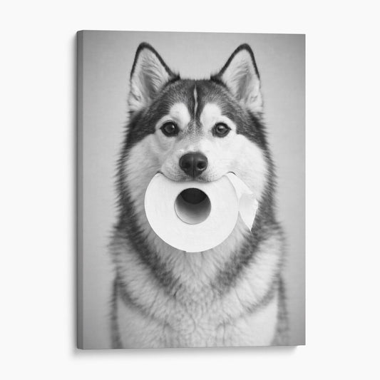 Siberian Husky Dog Toilet Paper