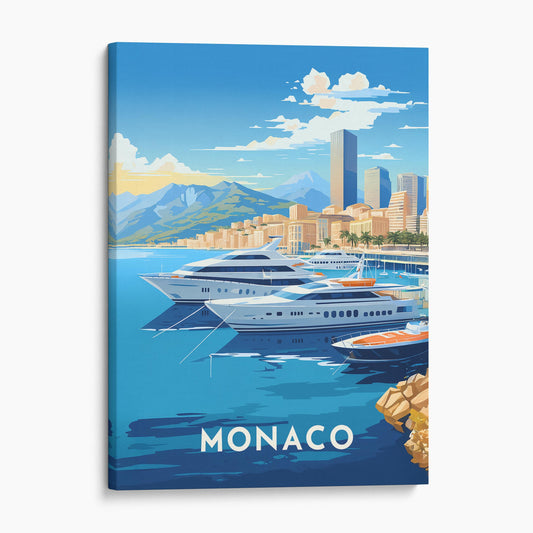 Monaco Vintage Travel Poster