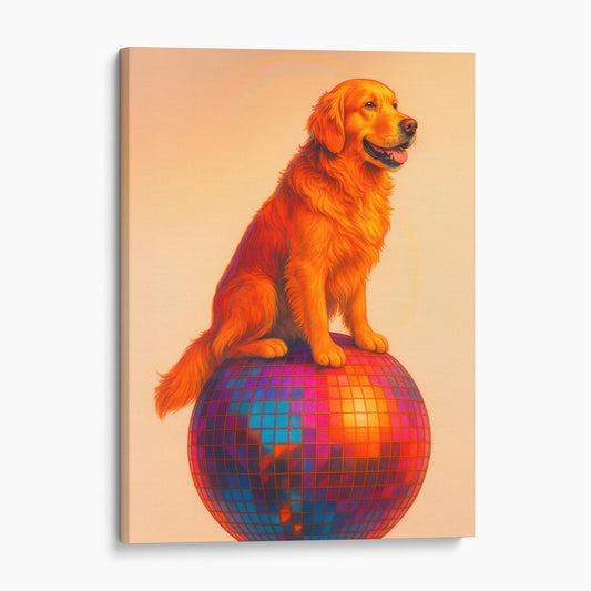 Golden Retriever Disco Ball