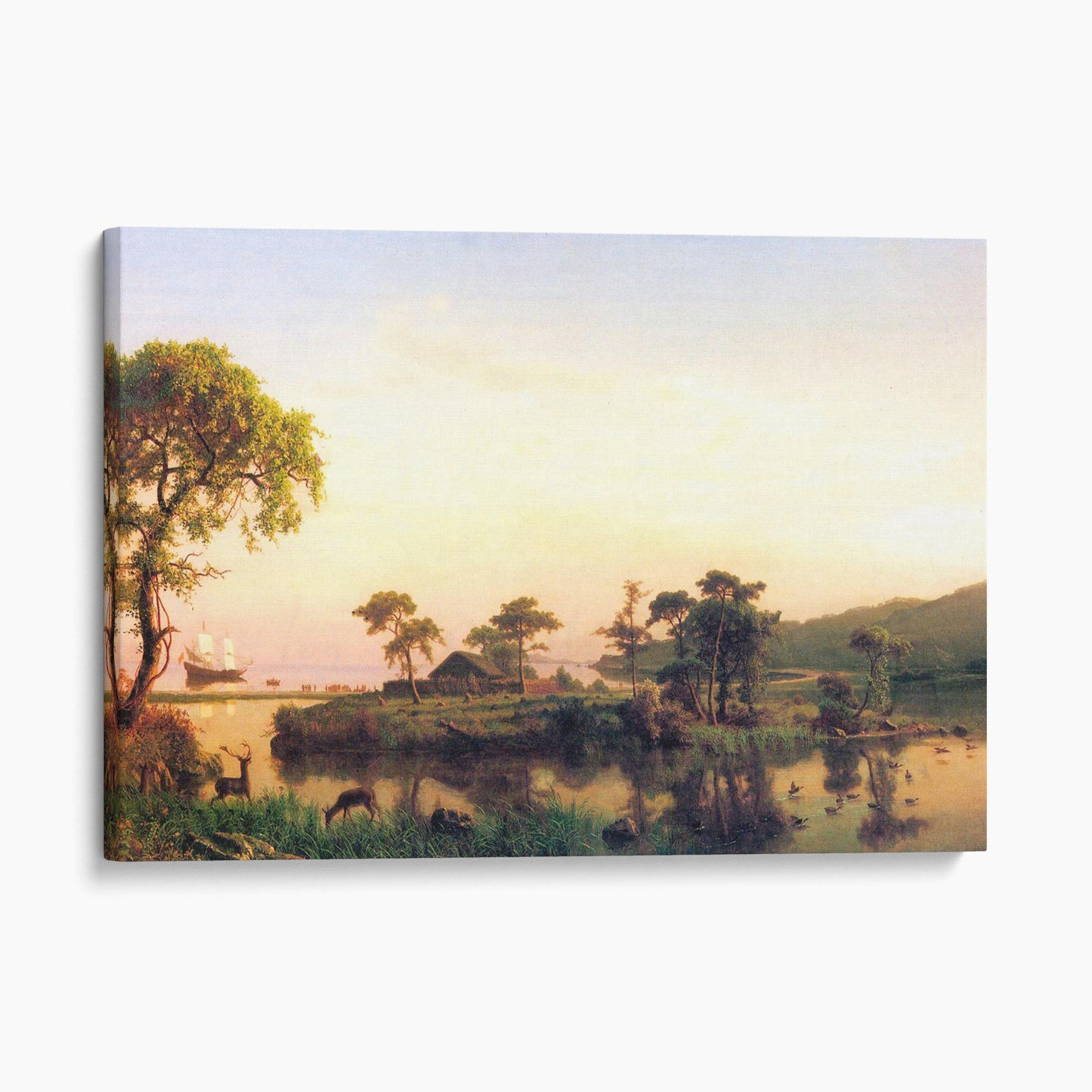 Gosnold at Cuttyhunk by Albert Bierstadt