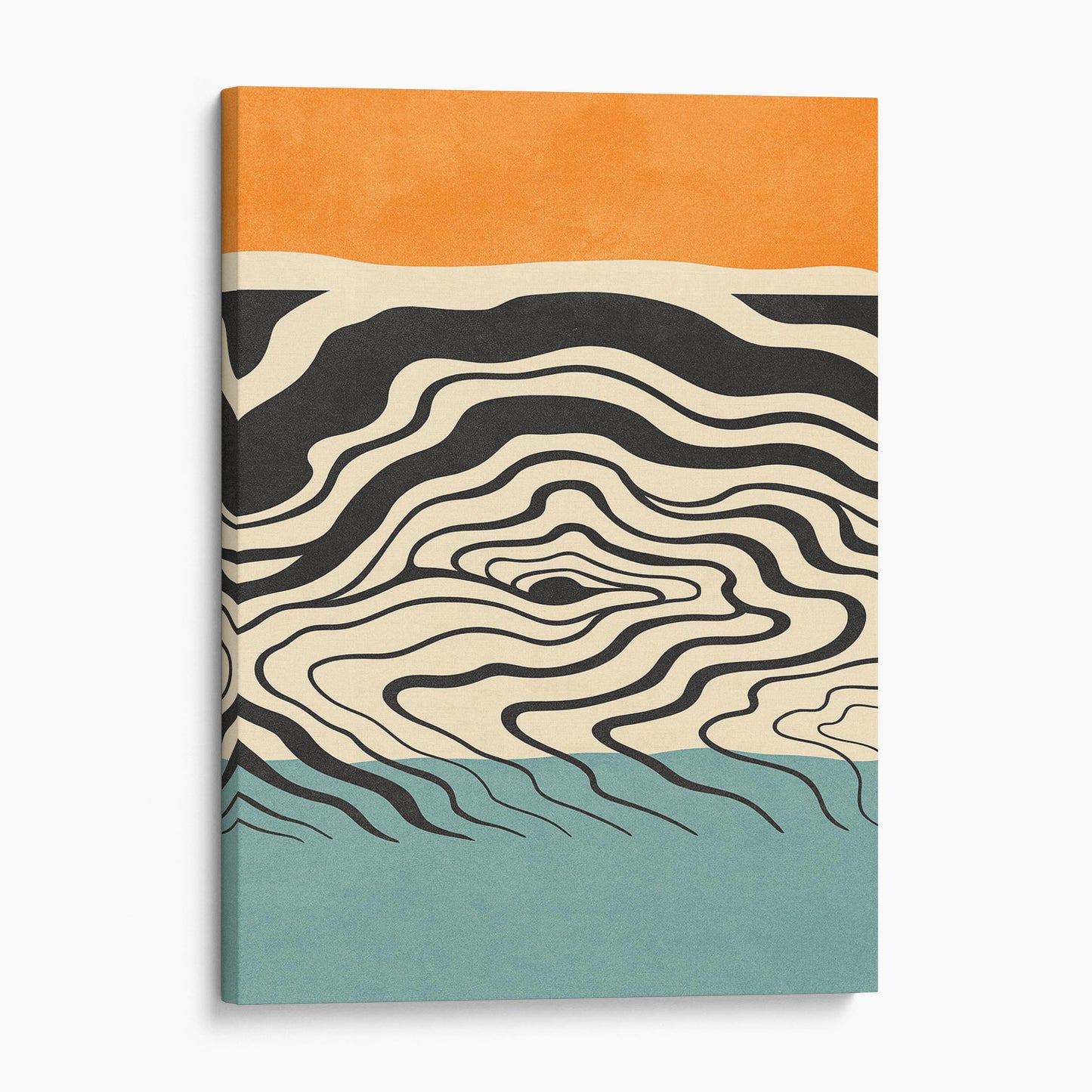 Mid Century Orange & Blue