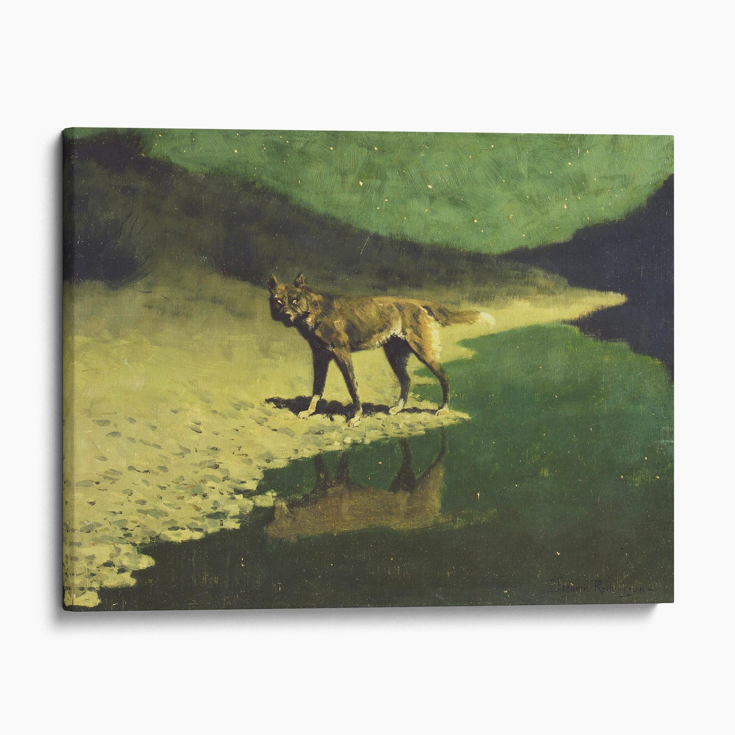 Moonlight, Wolf by Frederic Remington