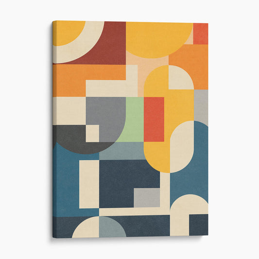 Orange Blue Mid Century Modern