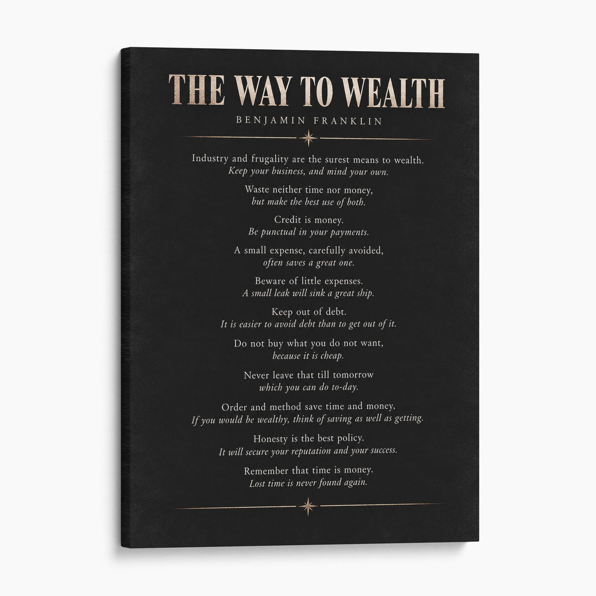 The Way To Wealth - Benjamin Franklin