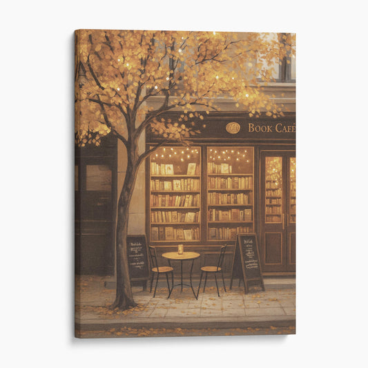 Book Shop Cafe In Autumn
