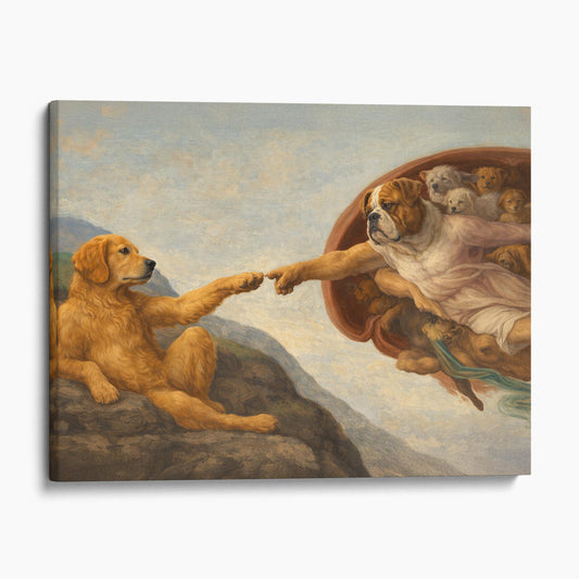 Creation of Adam, Dog Edition (Michelangelo)