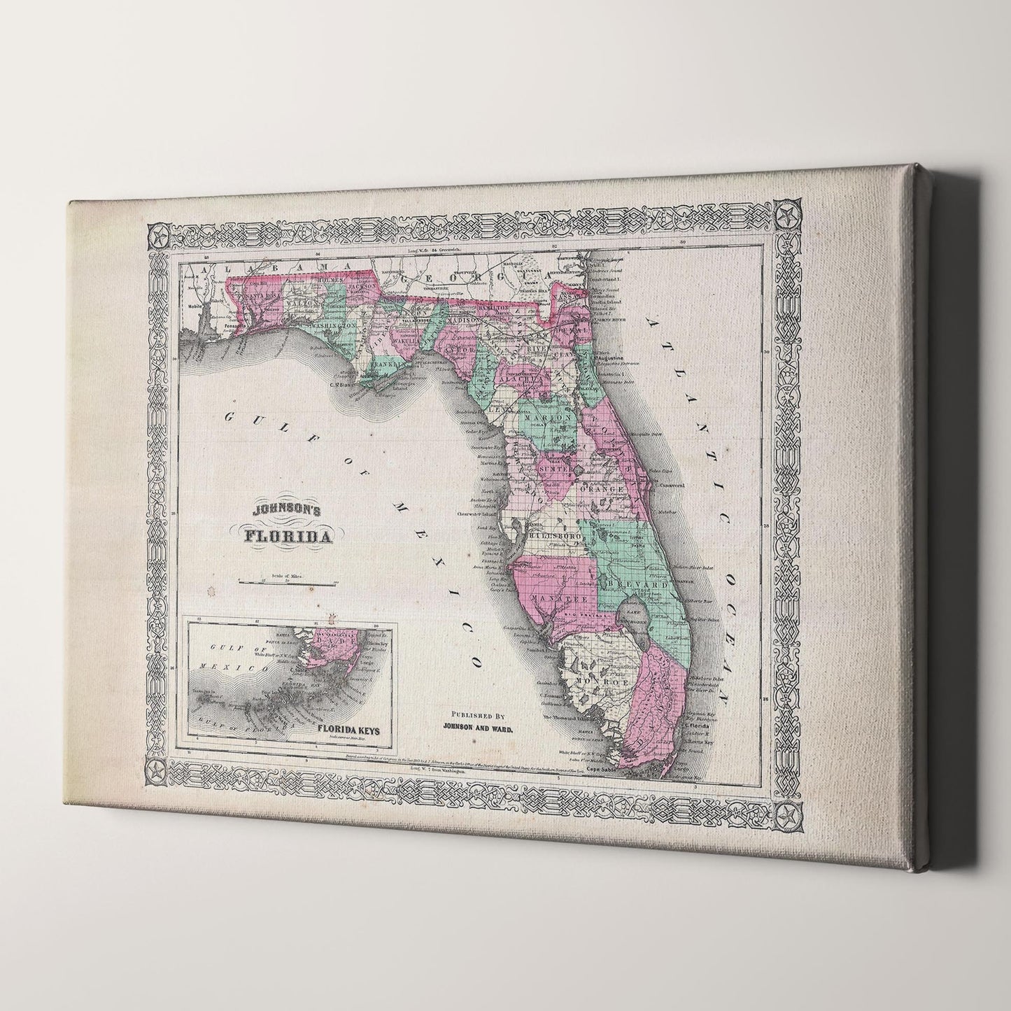 Map of Florida 1866