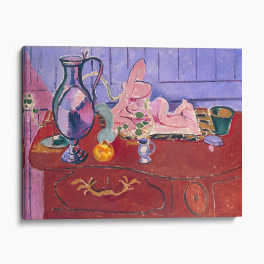 Pink Statuette and Jug on a Red Chest of Drawers 1910 by Henri Matisse