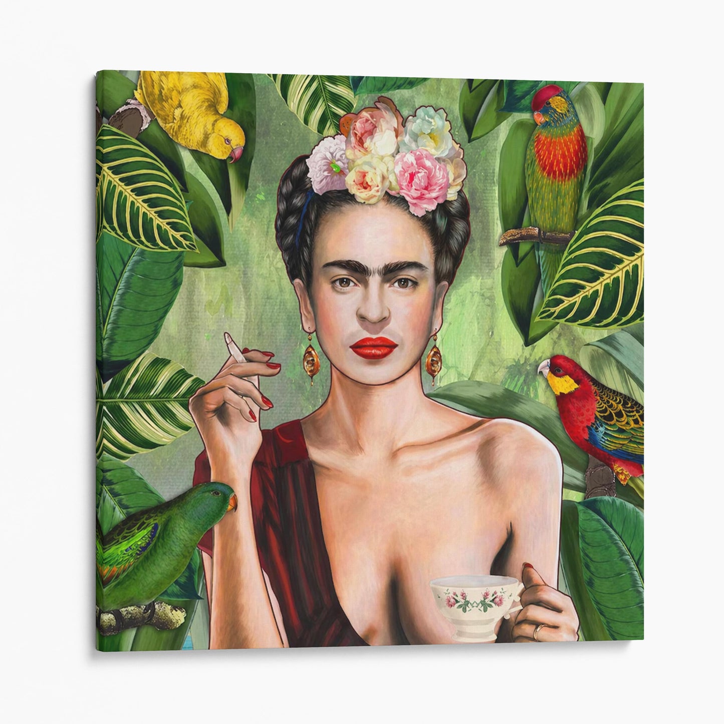 Frida Kahlo Coffee and Cigarette