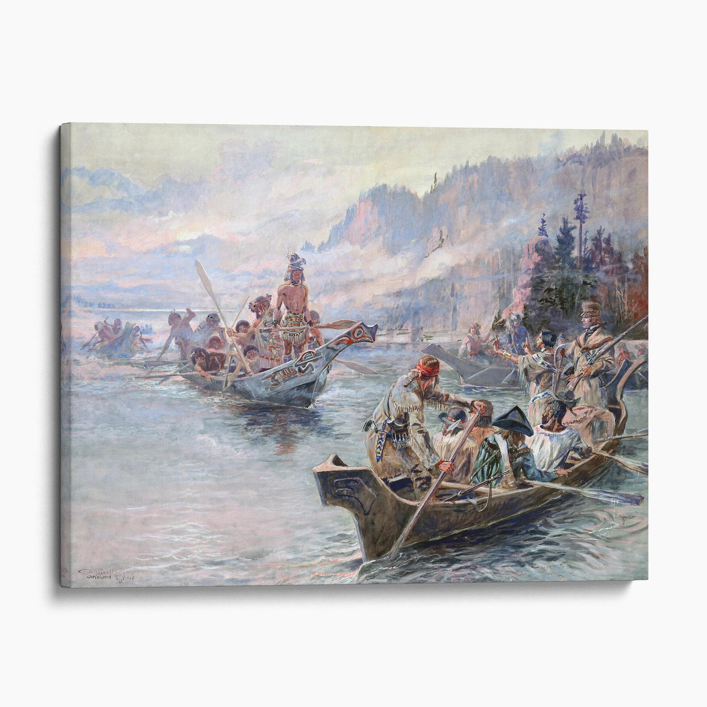 Lewis and Clark on the Lower Columbia - Charles Marion Russell