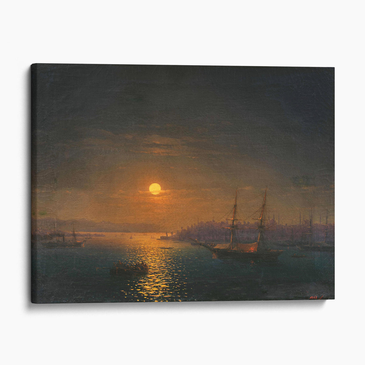 Istanbul; The Golden Horn in the Moonlight (1868) - Ivan Aivazovsky