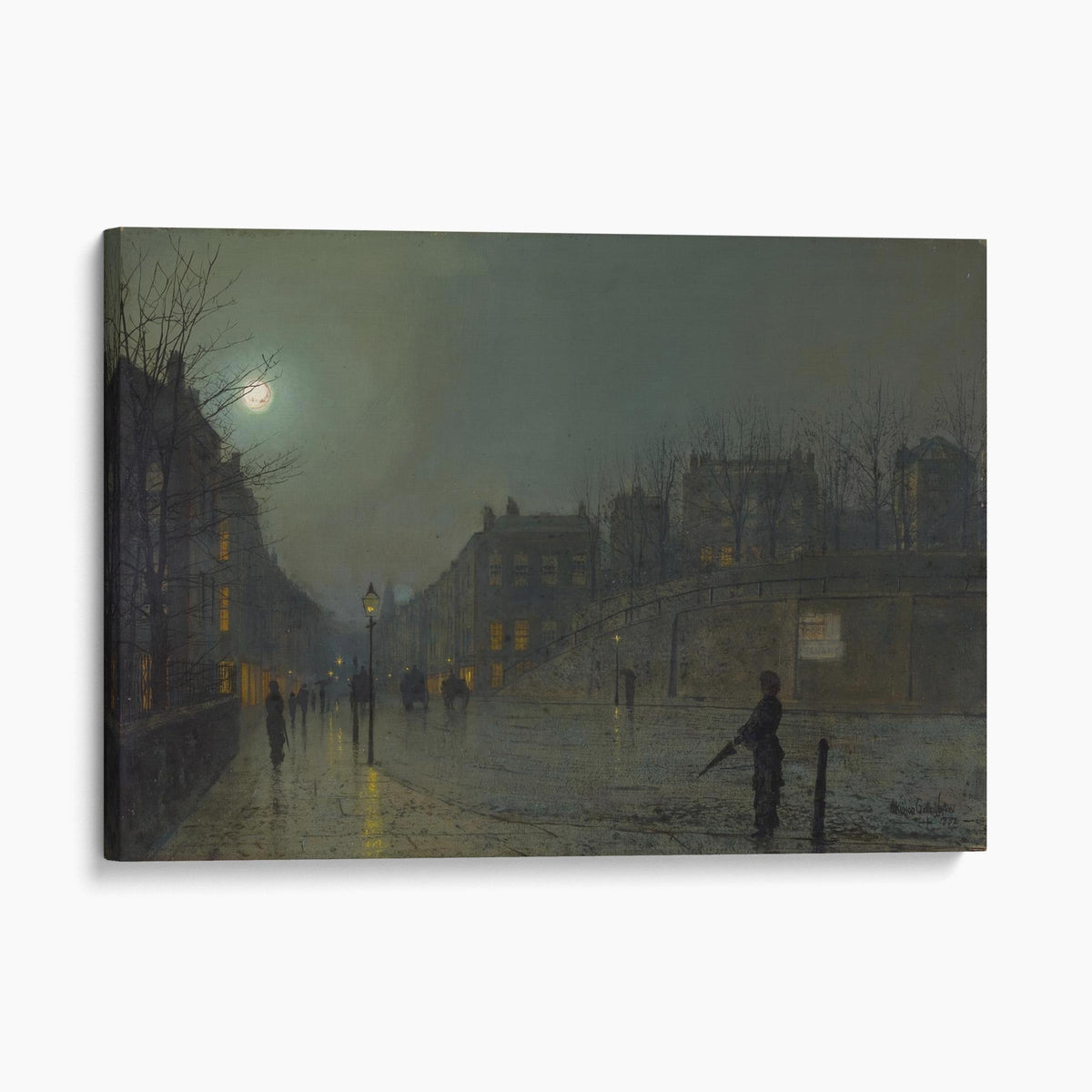 View of Heath Street by Night - John Atkinson Grimshaw