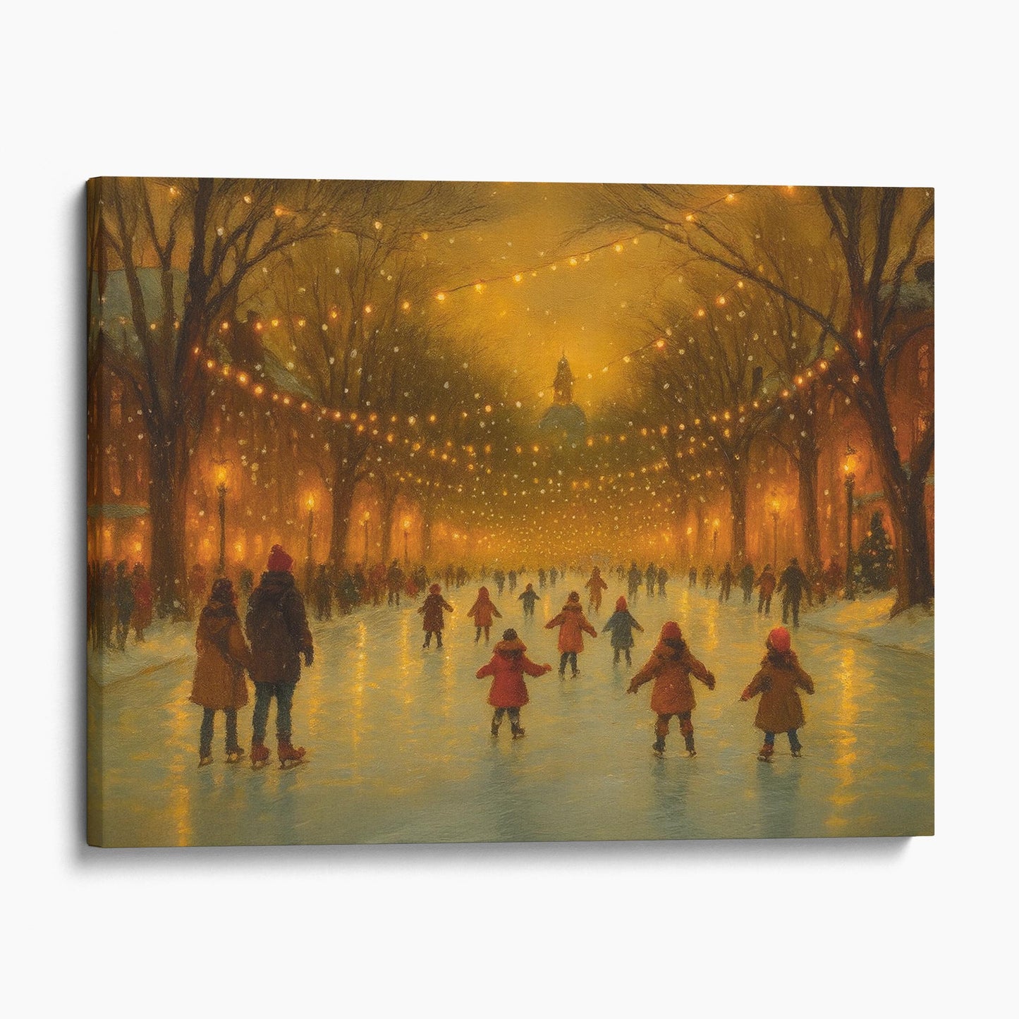 Ice Skating Under Christmas Lights