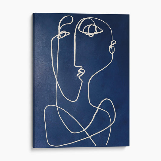 Woman Picasso Style Line Art