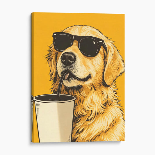 Golden Retriever Dog Retro