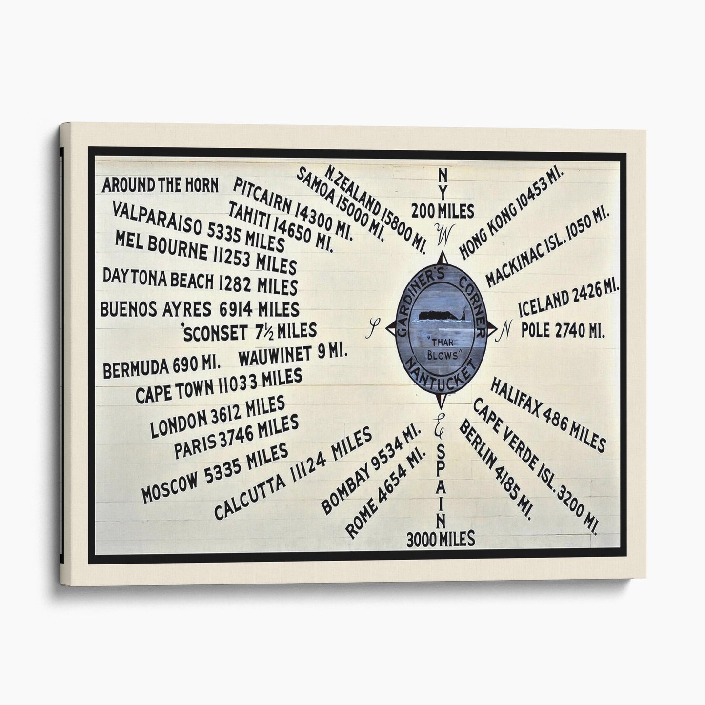 Gardiner's Corner Sign, Nantucket Massachusetts