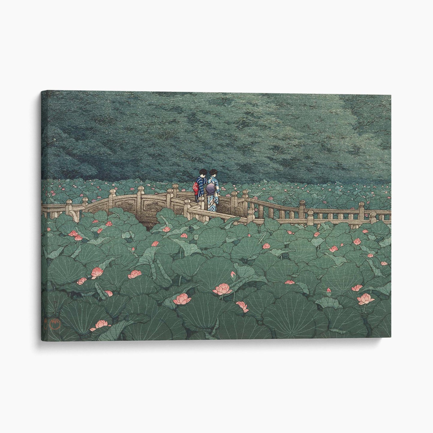 The Pond at Benten Shrine in Shiba - Kawase Hasui