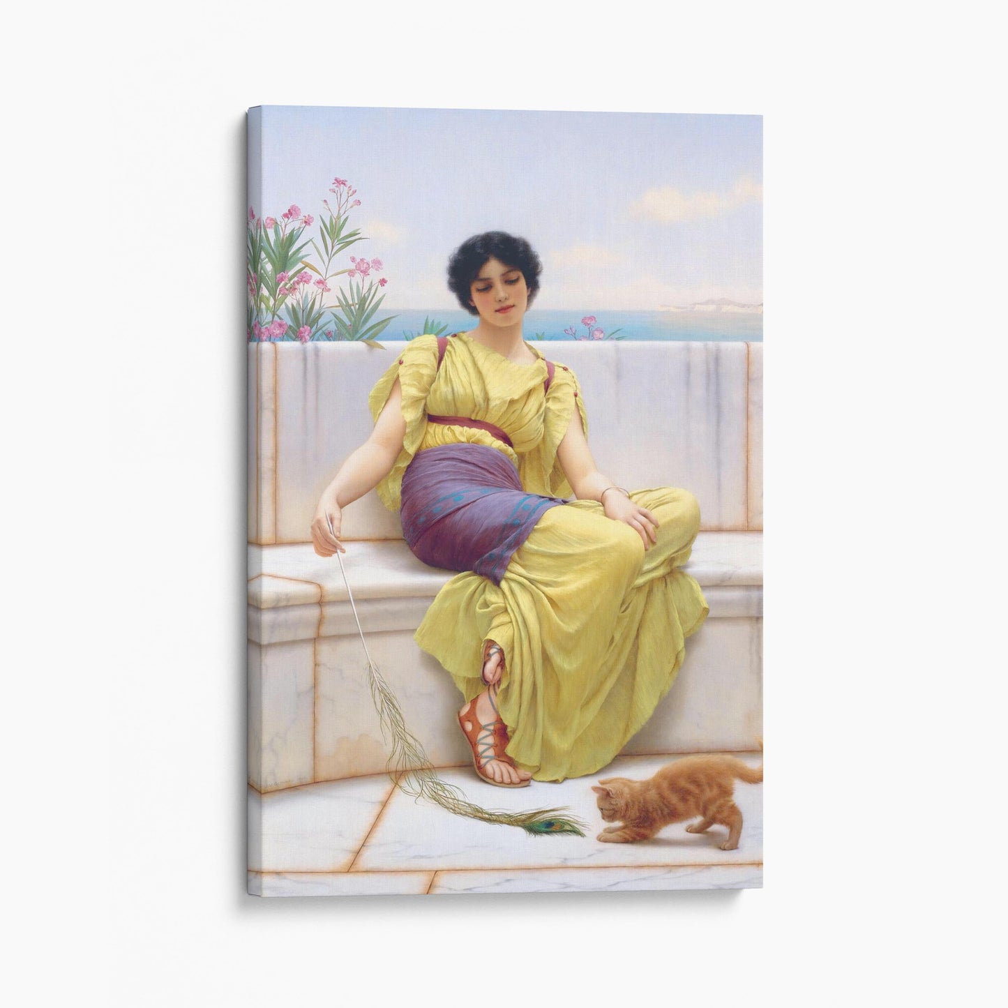 Idleness (Girl with a Kitten), 1900 - John William Godward