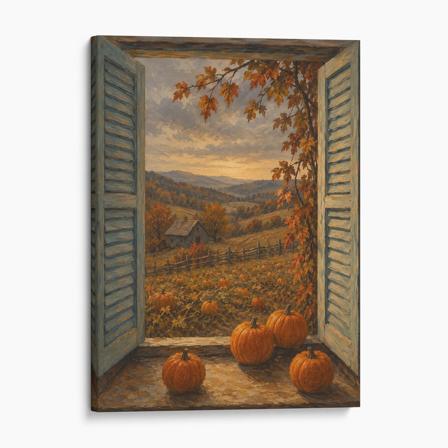 Open Window to an Autumn Landscape