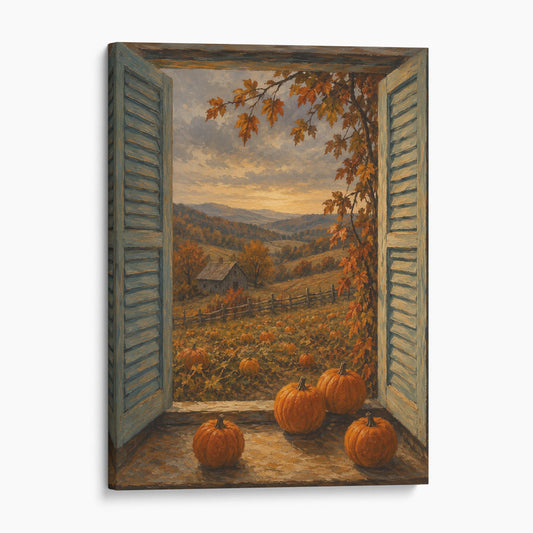 Open Window to an Autumn Landscape