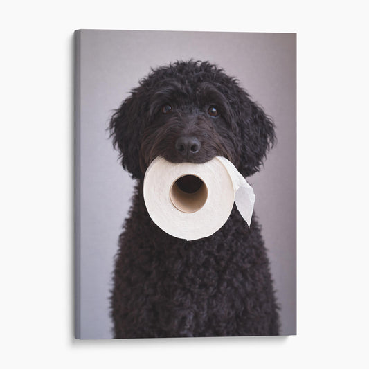 Black Golden Doodle Dog Toilet Paper