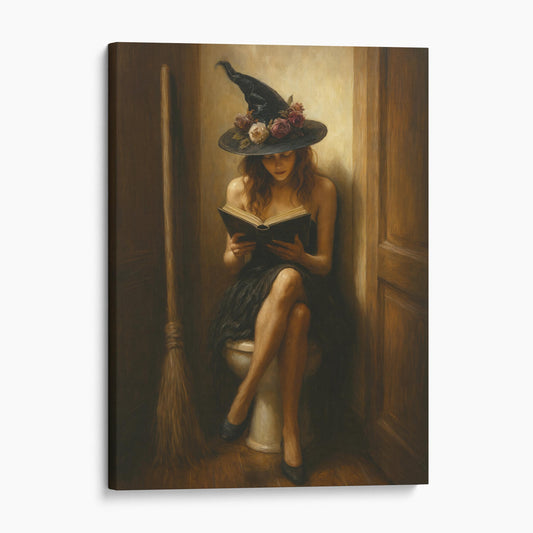 Witch Reading On The Toilet