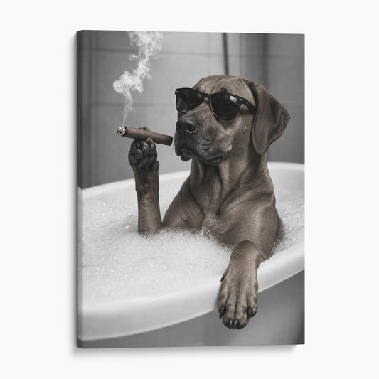 Rhodesian Ridgeback Dog Bathtub Cigar