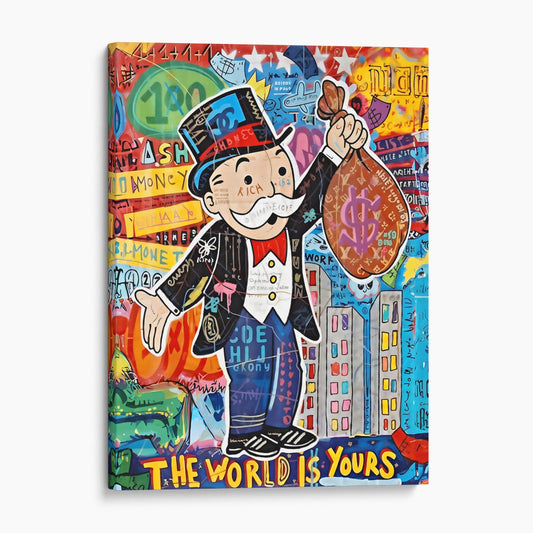 Banksy Monopoly Man - The World Is Yours