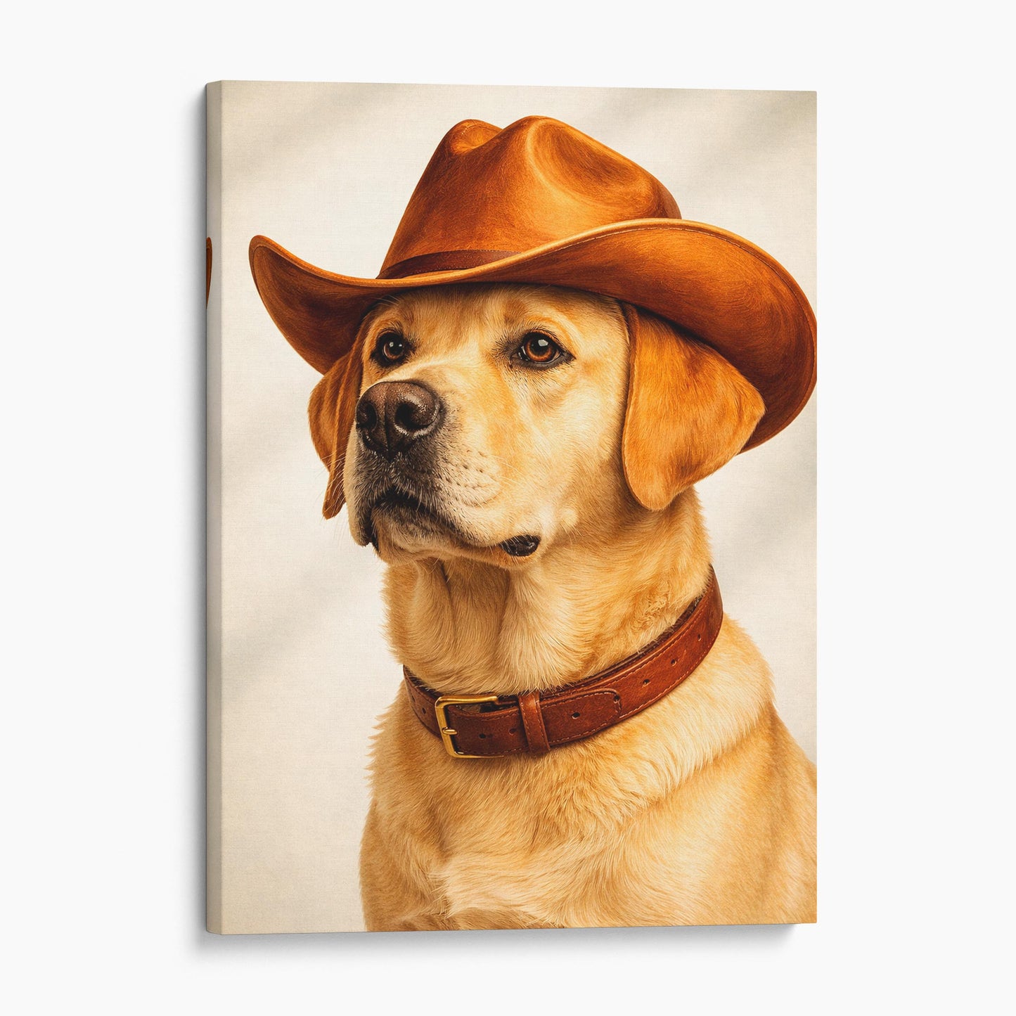 Yellow Labrador Dog Cowboy