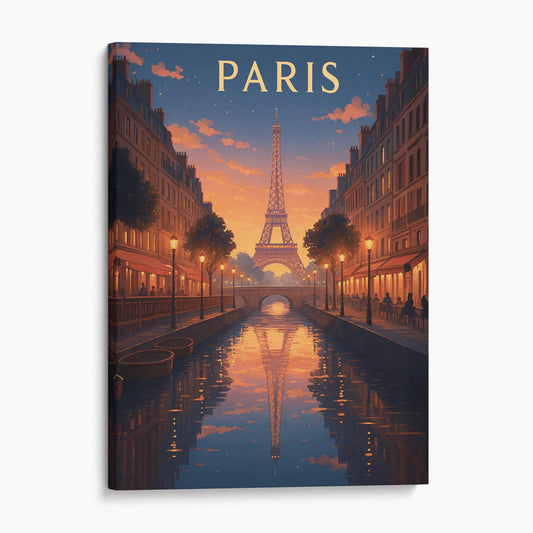 Paris France Vintage Travel Poster