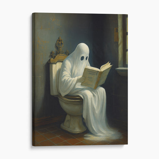 Ghost Reading On The Toilet