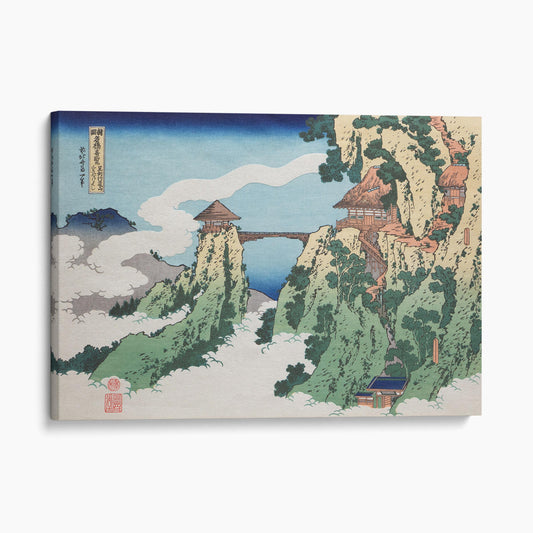 The Hanging Cloud Bridge by Hokusai