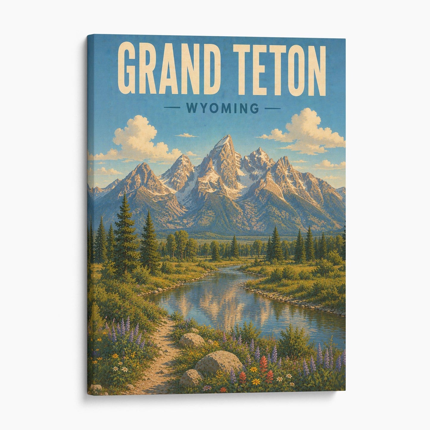 Grand Teton Wyoming Travel Poster